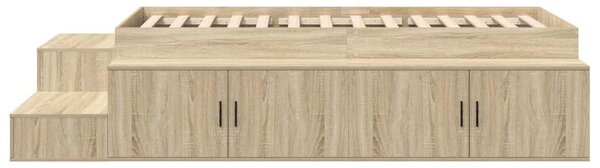 Krevet s ladicama Sonoma hrast 75 cm Konstruirano drvo - Smeđa / 75 cm