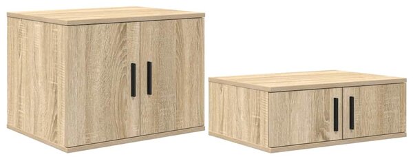Krevet s ladicama Sonoma hrast 75 cm Konstruirano drvo - Smeđa / 75 cm