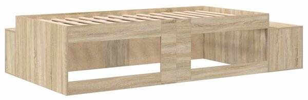 Krevet s ladicama Sonoma hrast 75 cm Konstruirano drvo - Smeđa / 75 cm