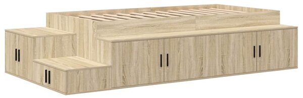 Krevet s ladicama Sonoma hrast 75 cm Konstruirano drvo - Smeđa / 75 cm