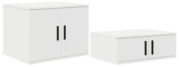 Krevet s ladicama s pohranom Bijelo 75 cm Konstruirano drvo - Bijela / 75 cm