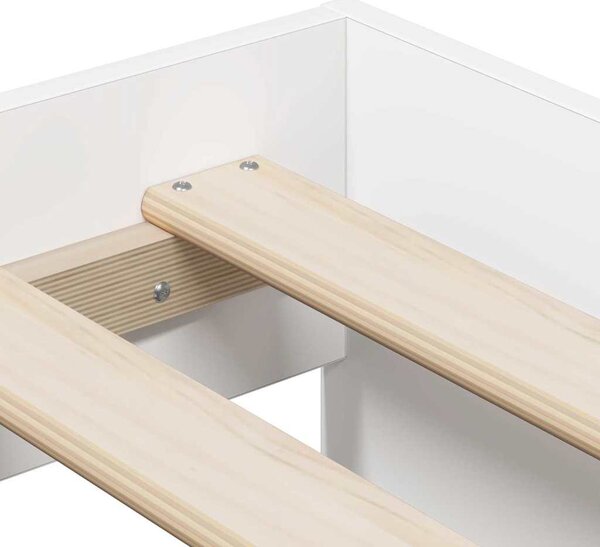Krevet s ladicama s pohranom Bijelo 75 cm Konstruirano drvo - Bijela / 75 cm