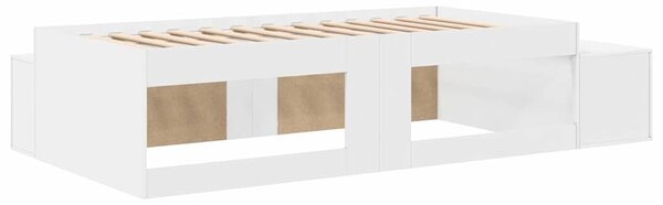 Krevet s ladicama s pohranom Bijelo 75 cm Konstruirano drvo - Bijela / 75 cm