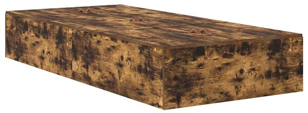 Krevet s ladicama Dimljeni hrast 70 x 190 cm Konstruirano drvo - Smeđa / 70 x 190 cm