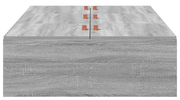 Krevet s ladicama Siva Sonoma 80 x 200 cm Konstruirano drvo - Siva / 80 x 200 cm