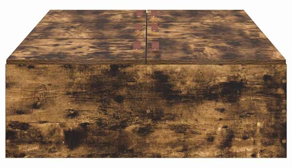 Krevet s ladicama Dimljeni hrast 70 x 190 cm Konstruirano drvo - Smeđa / 70 x 190 cm