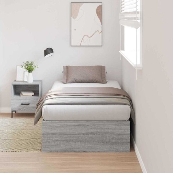 Krevet s ladicama Siva Sonoma 80 x 200 cm Konstruirano drvo - Siva / 80 x 200 cm