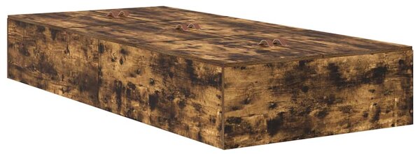 Krevet s ladicama Dimljeni hrast 70 x 190 cm Konstruirano drvo - Smeđa / 70 x 190 cm
