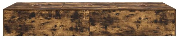 Krevet s ladicama Dimljeni hrast 70 x 190 cm Konstruirano drvo - Smeđa / 70 x 190 cm
