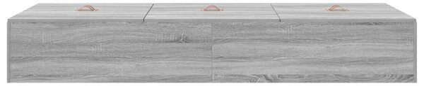 Krevet s ladicama Siva Sonoma 80 x 200 cm Konstruirano drvo - Siva / 80 x 200 cm