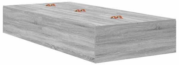 Krevet s ladicama Siva Sonoma 80 x 200 cm Konstruirano drvo - Siva / 80 x 200 cm