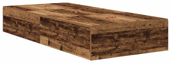 Krevet s ladicama Staro drvo 70 x 190 cm Konstruirano drvo - Smeđa / 70 x 190 cm