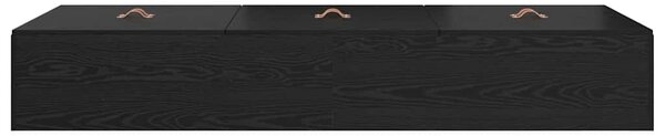 Krevet s ladicama Crni hrast 70 x 190 cm Konstruirano drvo - Crna / 70 x 190 cm