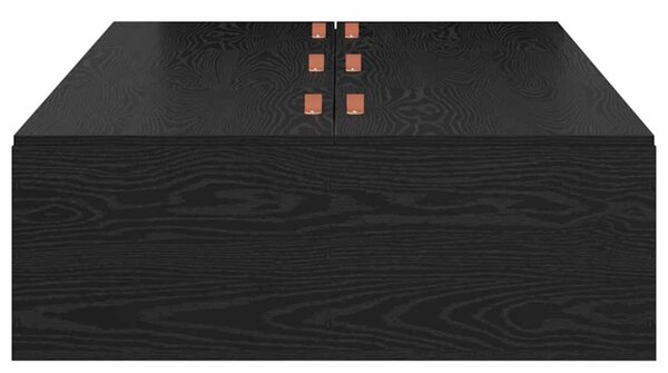 Krevet s ladicama Crni hrast 70 x 190 cm Konstruirano drvo - Crna / 70 x 190 cm
