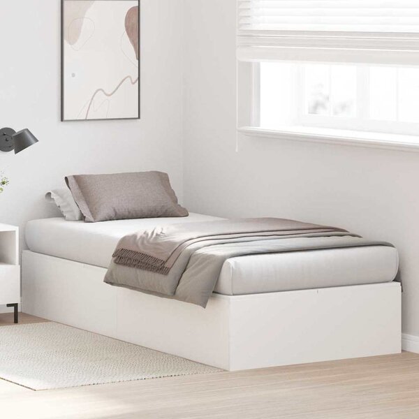 Krevet s ladicama Bijelo 100 x 200 cm Konstruirano drvo - Bijela / 100 x 200 cm