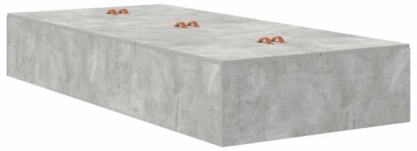 Krevet s ladicama Betonski sivi 80 x 200 cm Konstruirano drvo - Siva / 80 x 200 cm