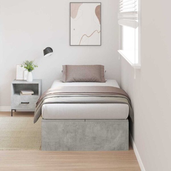 Krevet s ladicama Betonski sivi 80 x 200 cm Konstruirano drvo - Siva / 80 x 200 cm