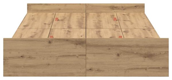 Krevet s ladicama s uzglavljem Umjetnički hrast 120 x 190 cm - Smeđa / 120 x 190 cm