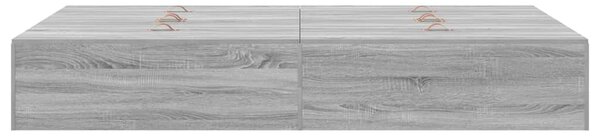Krevet s ladicama Siva Sonoma 120 x 200 cm Konstruirano drvo - Siva / 120 x 200 cm