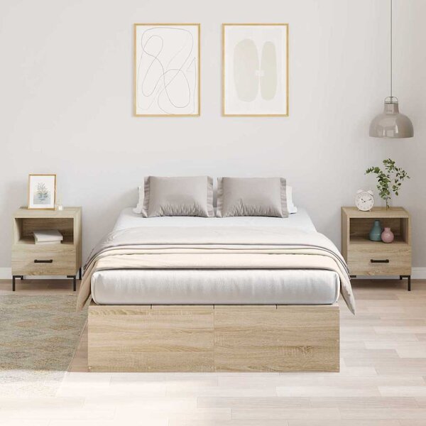 Krevet s ladicama Sonoma hrast 120 x 200 cm Konstruirano drvo - Smeđa / 120 x 200 cm
