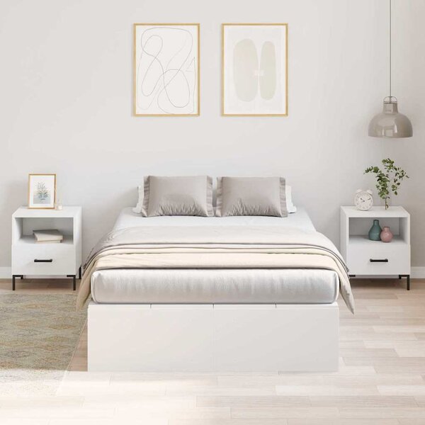 Krevet s ladicama Bijelo 120 x 200 cm Konstruirano drvo - Bijela / 120 x 200 cm