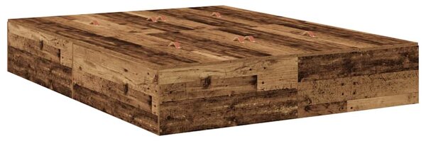 Krevet s ladicama Staro drvo 135 x 190 cm Konstruirano drvo - Smeđa / 135 x 190 cm