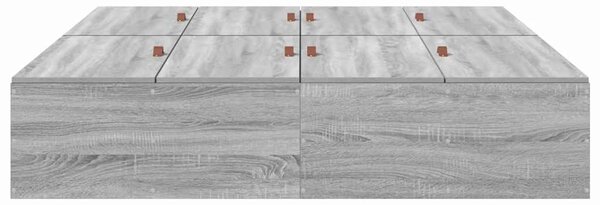 Krevet s ladicama Siva Sonoma 135 x 190 cm Konstruirano drvo - Siva / 135 x 190 cm