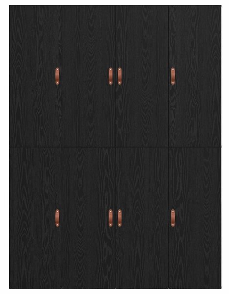 Krevet s ladicama Crni hrast 135 x 190 cm Konstruirano drvo - Crna / 135 x 190 cm