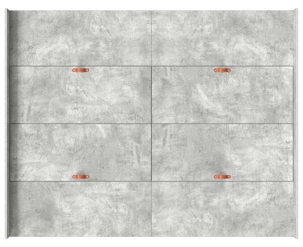 Krevet s ladicama Betonski sivi 135 x 190 cm Konstruirano drvo - Siva / 135 x 190 cm