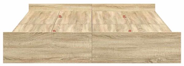 Krevet s ladicama Sonoma hrast 135 x 190 cm Konstruirano drvo - Smeđa / 135 x 190 cm