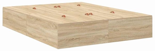 Krevet s ladicama Sonoma hrast 150 x 200 cm Konstruirano drvo - Smeđa / 150 x 200 cm