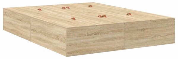 Krevet s ladicama Sonoma hrast 150 x 200 cm Konstruirano drvo - Smeđa / 150 x 200 cm