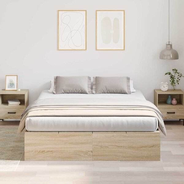 Krevet s ladicama Sonoma hrast 150 x 200 cm Konstruirano drvo - Smeđa / 150 x 200 cm