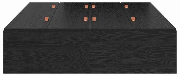Krevet s ladicama Crni hrast 120 x 190 cm Konstruirano drvo - Crna / 120 x 190 cm