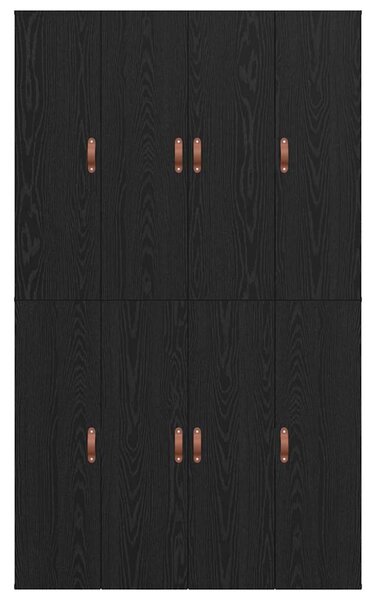 Krevet s ladicama Crni hrast 120 x 190 cm Konstruirano drvo - Crna / 120 x 190 cm
