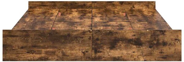 Krevet s ladicama Dimljeni hrast 140 x 200 cm Konstruirano drvo - Smeđa / 140 x 200 cm
