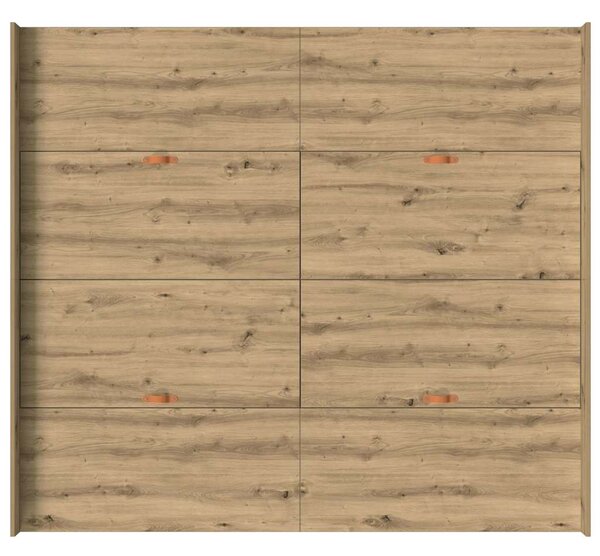 Krevet s ladicama s uzglavljem Umjetnički hrast 180 x 200 cm - Smeđa / 180 x 200 cm
