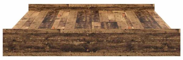Krevet s ladicama Staro drvo 200 x 200 cm Konstruirano drvo - Smeđa / 200 x 200 cm