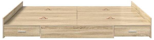 Krevet s ladicama Sonoma hrast 180 x 200 cm Konstruirano drvo - Smeđa / 180 x 200 cm