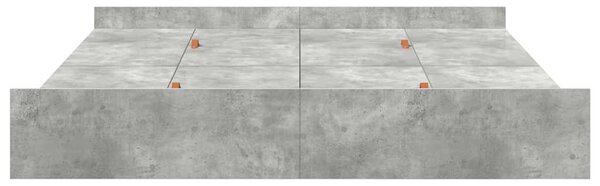 Krevet s ladicama Betonski sivi 180 x 200 cm Konstruirano drvo - Siva / 180 x 200 cm