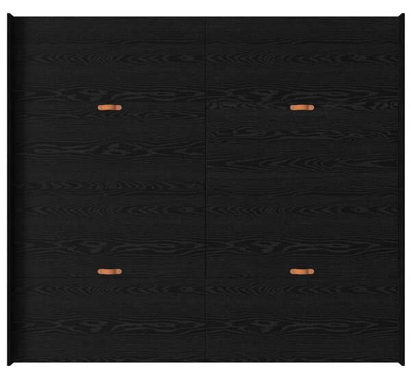 Krevet s ladicama Crni hrast 180 x 200 cm Konstruirano drvo - Crna / 180 x 200 cm