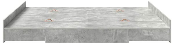 Krevet s ladicama Betonski sivi 180 x 200 cm Konstruirano drvo - Siva / 180 x 200 cm