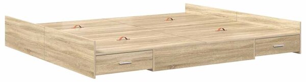 Krevet s ladicama Sonoma hrast 180 x 200 cm Konstruirano drvo - Smeđa / 180 x 200 cm