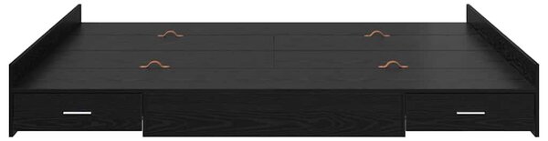 Krevet s ladicama Crni hrast 180 x 200 cm Konstruirano drvo - Crna / 180 x 200 cm