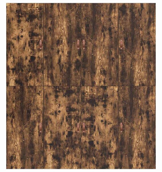 Krevet s ladicama Dimljeni hrast 200 x 200 cm Konstruirano drvo - Smeđa / 200 x 200 cm