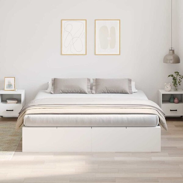 Krevet s ladicama Bijelo 180 x 200 cm Konstruirano drvo - Bijela / 180 x 200 cm