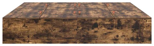 Krevet s ladicama Dimljeni hrast 200 x 200 cm Konstruirano drvo - Smeđa / 200 x 200 cm