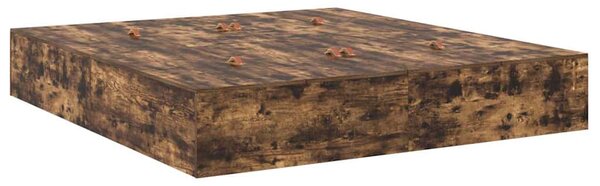 Krevet s ladicama Dimljeni hrast 200 x 200 cm Konstruirano drvo - Smeđa / 200 x 200 cm