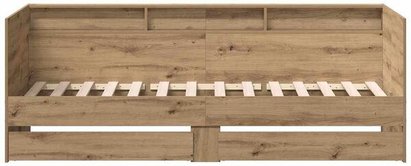 Krevet na dan Umjetnički hrast 75 x 190 cm Konstruirano drvo - Smeđa / 75 x 190 cm