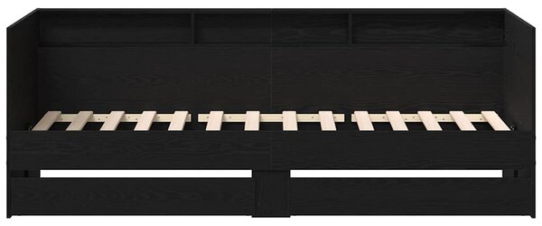 Krevet na dan Crni hrast 75 x 190 cm Konstruirano drvo - Crna / 75 x 190 cm